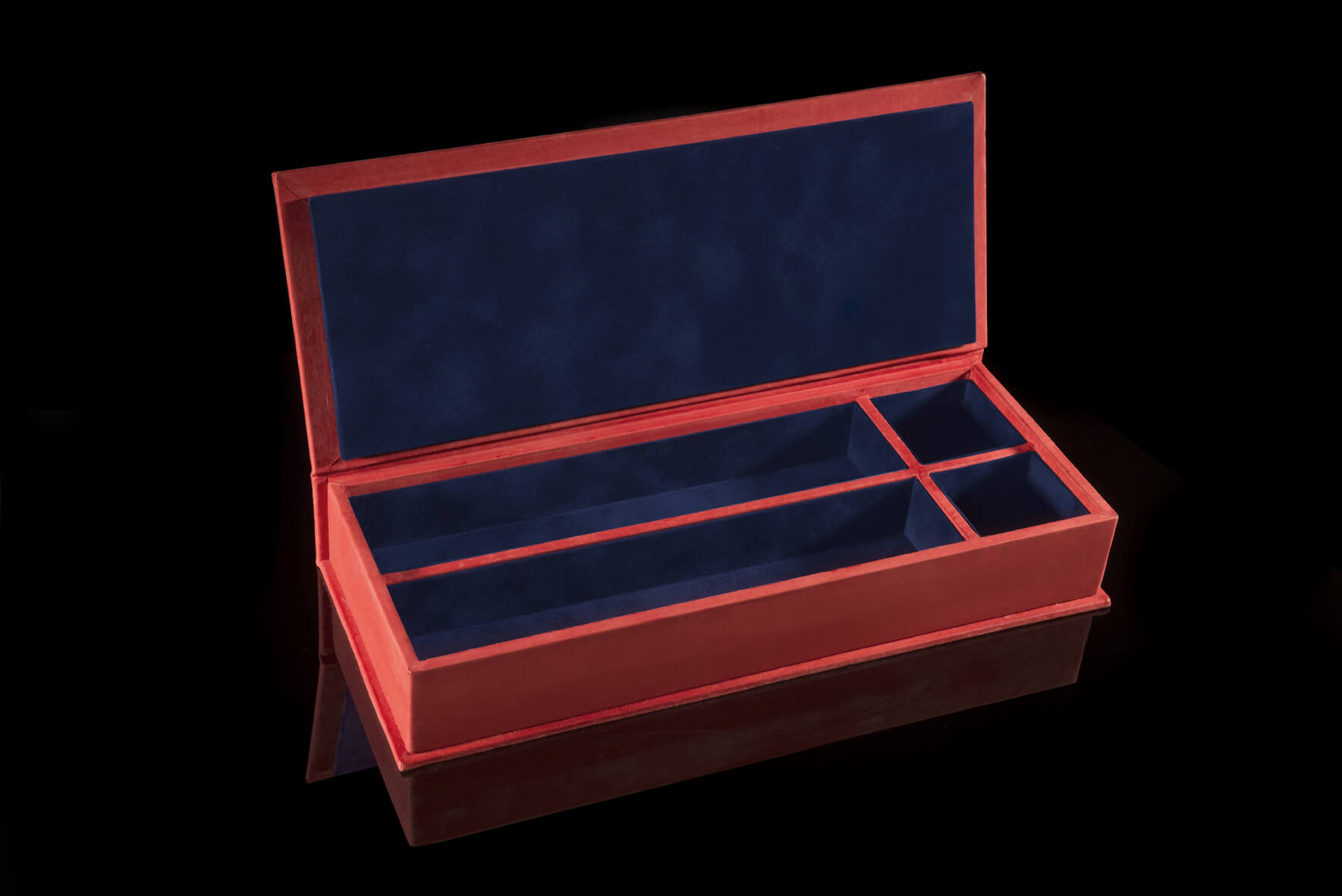 Coral Calf Leather Jewellery Box