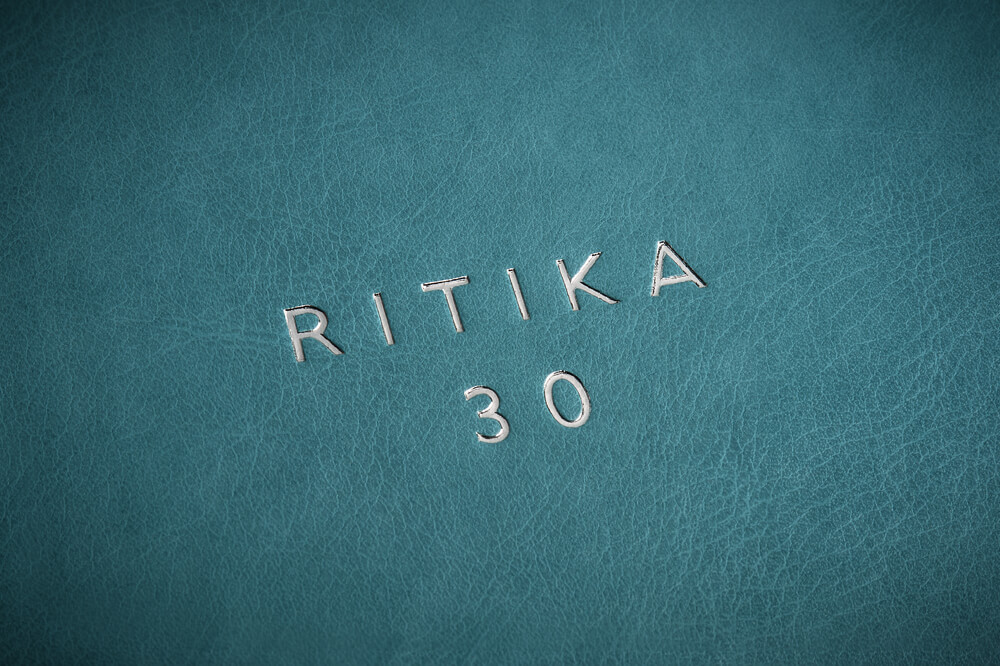 30th Box Silver Foil Blocking Detail